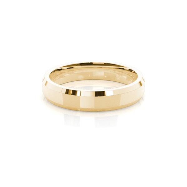 Beveled Profile Comfort Fit Classic Plain Wedding Band