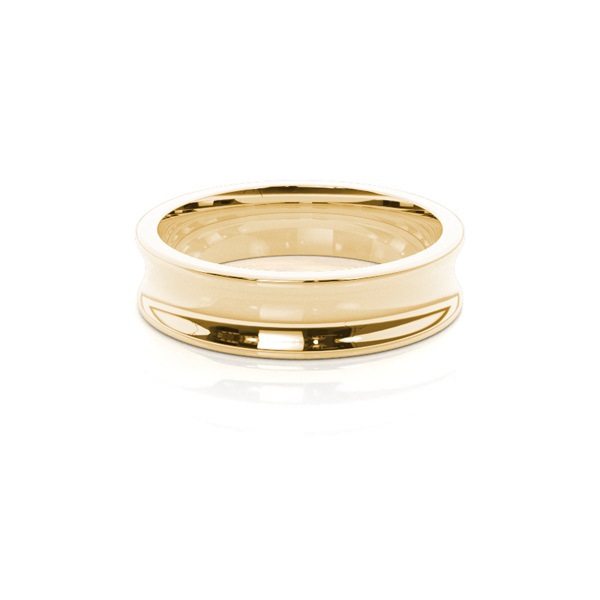 Concave Profile Comfort Fit Classic Plain Wedding Band