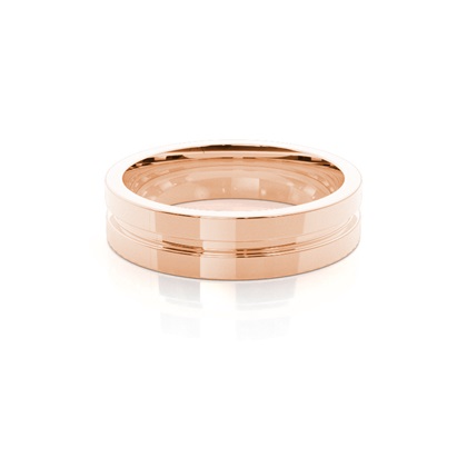 Rose Gold Plain Wedding Rings
