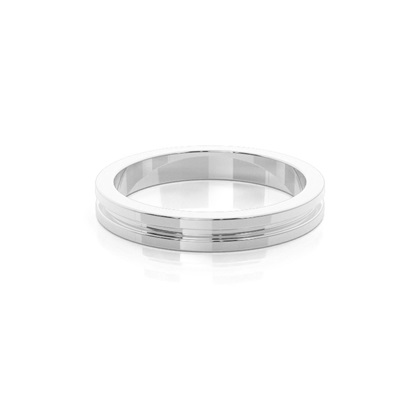 Groove Standard Fit Classic Plain Wedding Band