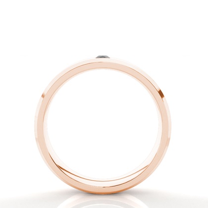 Schwarzer Diamant-Komforttrauring mit abgeschrägtem Profil