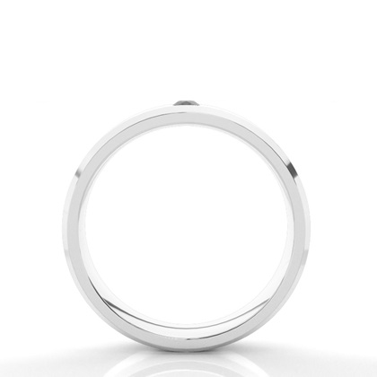 Schwarzer Diamant-Komforttrauring mit abgeschrägtem Profil