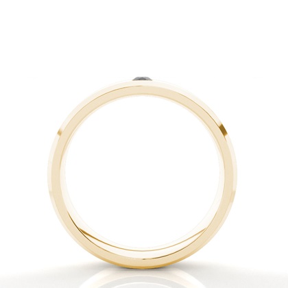 Schwarzer Diamant-Komforttrauring mit abgeschrägtem Profil