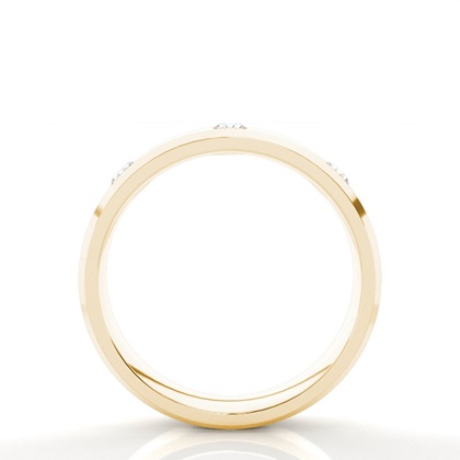 Klassischer bequem geschliffener Diamant Trauring mit geschrägten Kanten