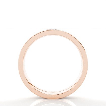 Flacher bequem geschliffener Diamant Trauring