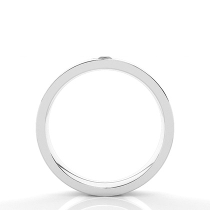 Flat Profile Comfort Fit Black Diamond Wedding Band