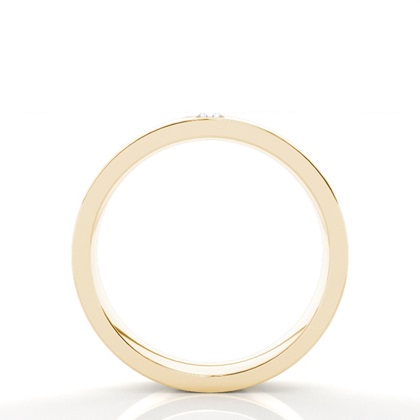 Flacher bequem geschliffener Diamant Trauring