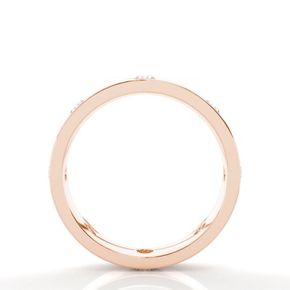 Flacher bequem geschliffener Diamant Trauring