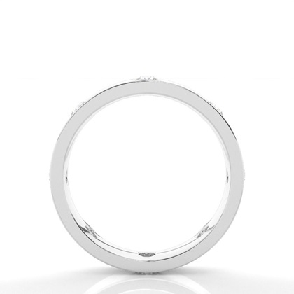 Flacher bequem geschliffener Diamant Trauring