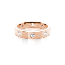 Flacher bequem geschliffener Diamant Trauring