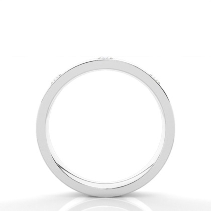 Flacher bequem geschliffener Diamant Trauring