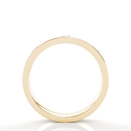 Flacher bequem geschliffener Diamant Trauring