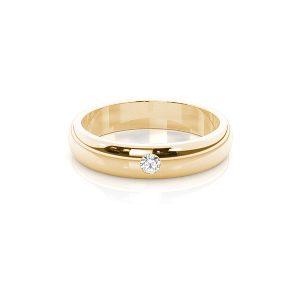 Studded Low  Dome Standard Fit Diamond Wedding Band