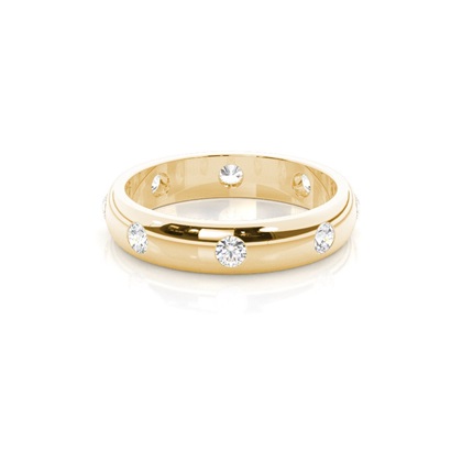 Men's Yellow Gold Diamond Wedding Rings