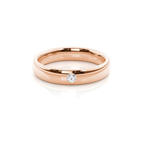 Studded Court Profile Comfort Fit Diamond Wedding Band