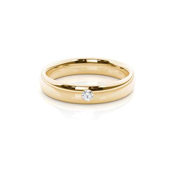 Studded Court Profile Comfort Fit Diamond Wedding Band