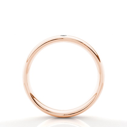 Court Profile Comfort Fit Trauring mit schwarzem Diamanten