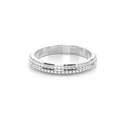 angepasster Flacher profil Diamant Hochzeitsring