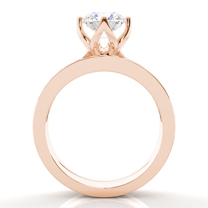 Rose Gold Bridal Set Diamond Engagement Rings