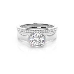 White Gold Bridal Set Diamond Engagement Ring