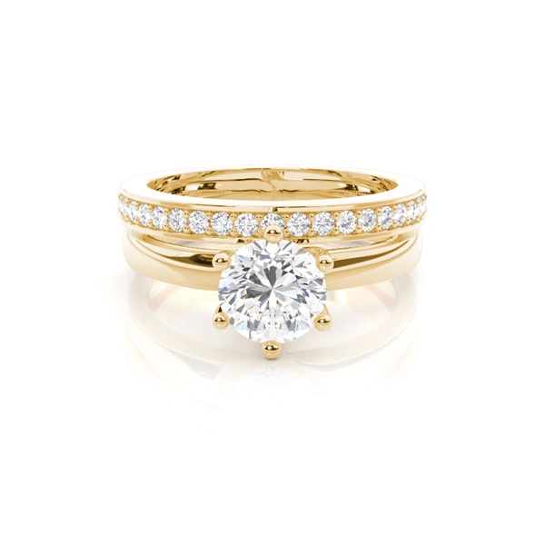 White Gold Bridal Set Diamond Engagement Ring