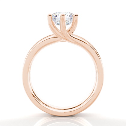 1.00 Carat Rose Gold Bridal Engagement and Wedding Bands Ring Sets
