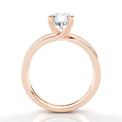 1.00 Carat Rose Gold Bridal Engagement and Wedding Bands Ring Sets