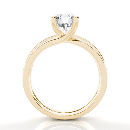 1.00 Carat Yellow Gold Bridal Engagement and Wedding Bands Ring Sets