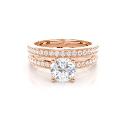 White Gold Bridal Set Diamond Engagement Ring