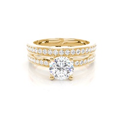 White Gold Bridal Set Diamond Engagement Ring