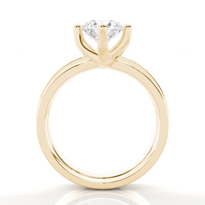 1.00 Carat Yellow Gold Bridal Engagement and Wedding Bands Ring Sets