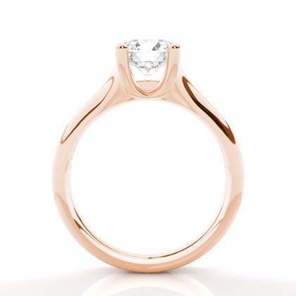 Rose Gold Bridal Engagement and Wedding Bands Ring Sets