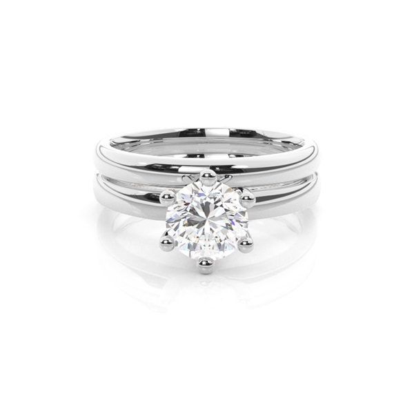 White Gold Bridal Set Diamond Engagement Ring