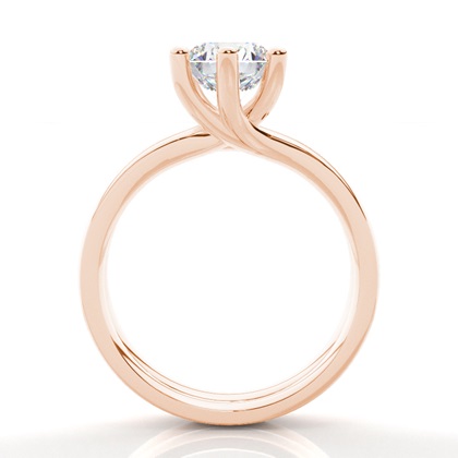 1.00 Carat Rose Gold Bridal Engagement and Wedding Bands Ring Sets