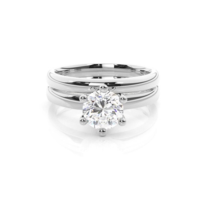 White Gold Bridal Set Diamond Engagement Ring