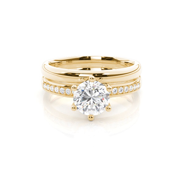 White Gold Bridal Set Diamond Engagement Ring