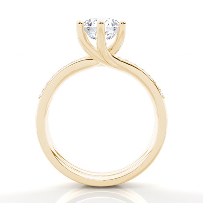 1.00 Carat Yellow Gold Bridal Engagement and Wedding Bands Ring Sets