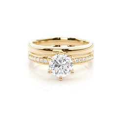White Gold Bridal Set Diamond Engagement Ring