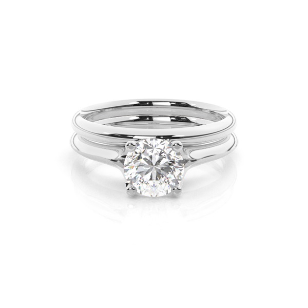 White Gold Bridal Set Diamond Engagement Ring