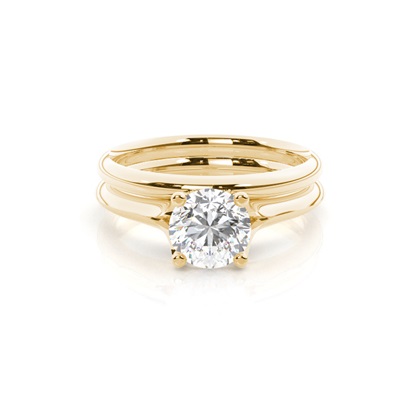Yellow Gold Bridal Set Diamond Engagement Rings