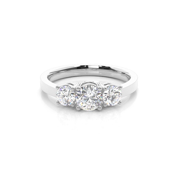 Drei Diamanten in einer Krappenfassung