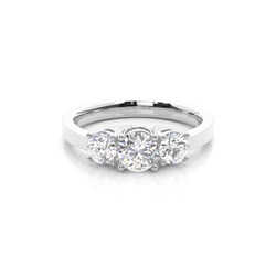 Yellow Gold Three Stone Diamond Engagement Ring