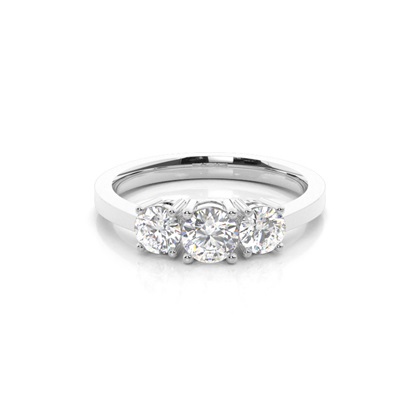 Yellow Gold Trilogy Diamond Engagement Ring