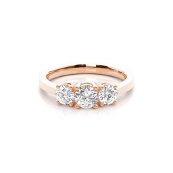 Yellow Gold Trilogy Diamond Engagement Ring