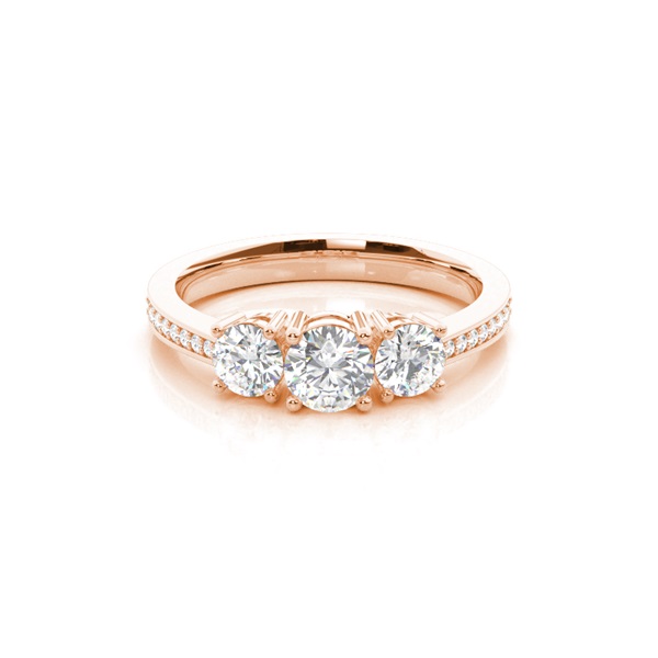 White Gold Trilogy Diamond Engagement Ring