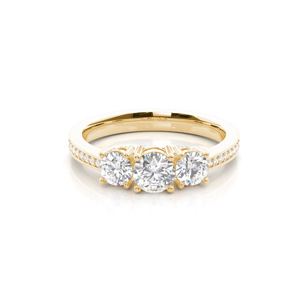 White Gold Trilogy Diamond Engagement Ring