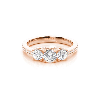White Gold Trilogy Diamond Engagement Ring