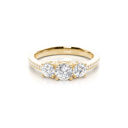 White Gold Trilogy Diamond Engagement Ring