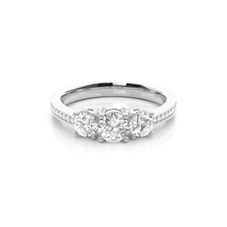 White Gold Trilogy Diamond Engagement Ring