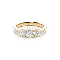 White Gold Trilogy Diamond Engagement Ring